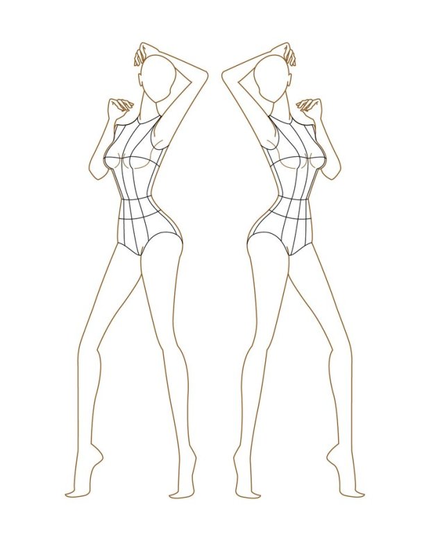 Макет для рисования одежды