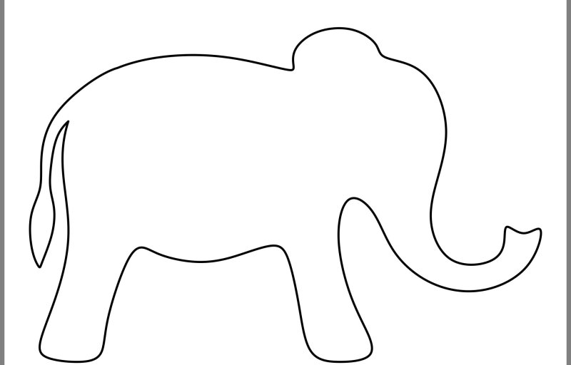 Контуры животных для детей