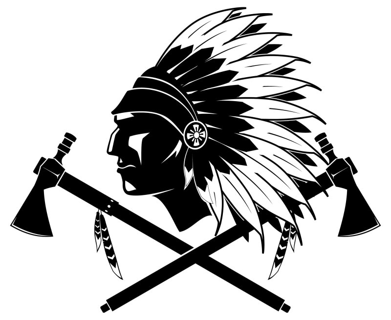 Силуэт индейца