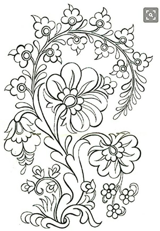 Петриковская роспись трафареты