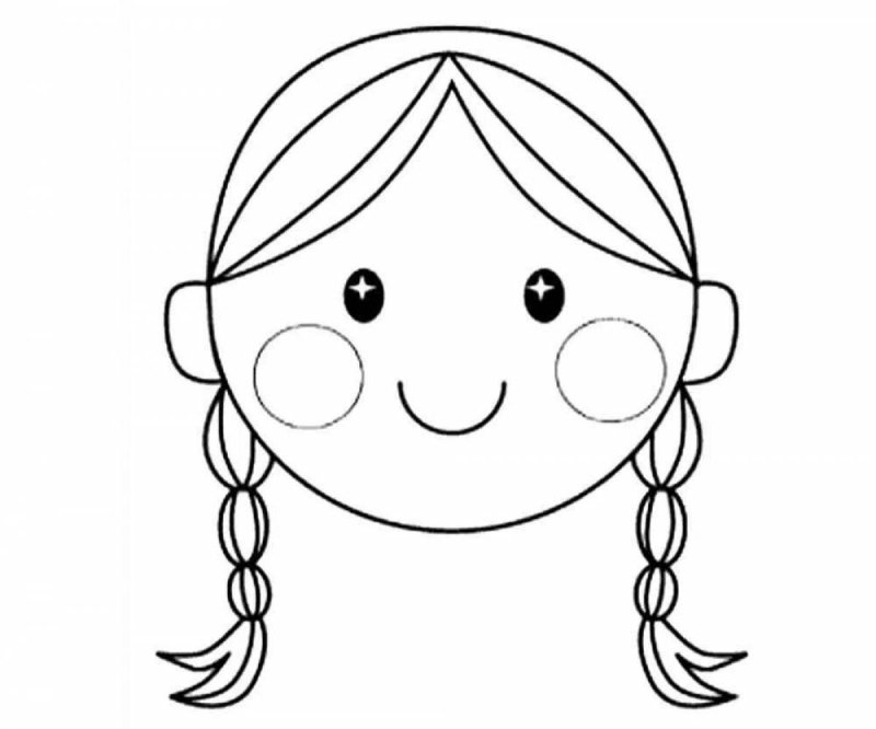 Лицо трафарет для детей