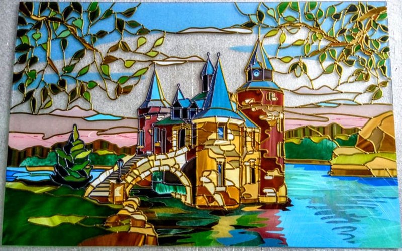 Витраж красками