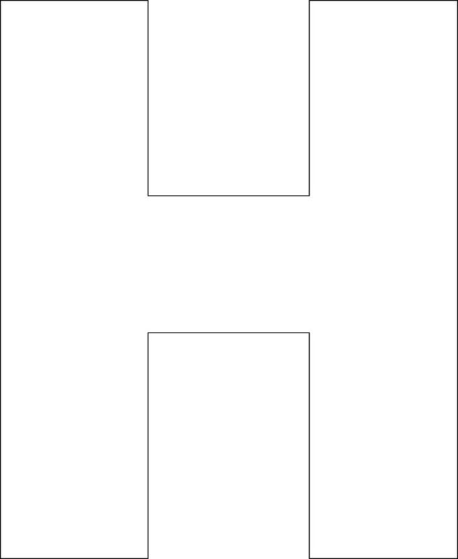 Буква н трафарет для вырезания а4