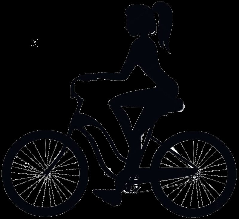 Велосипедист силуэт