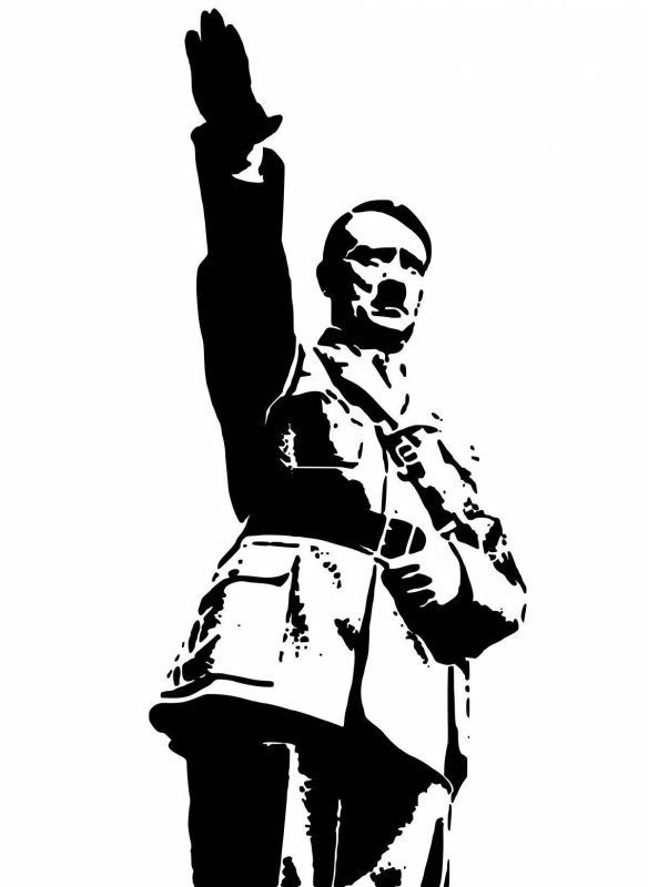 Адольф Гитлер черно белое