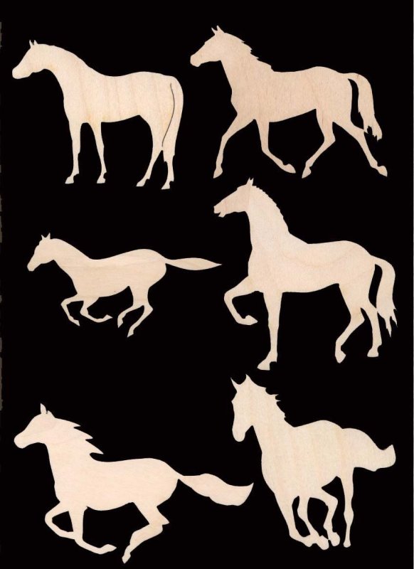 Силуэтное вырезание лошадь