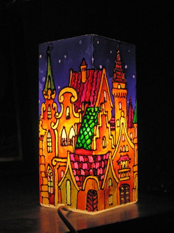 Витражная роспись фонаря