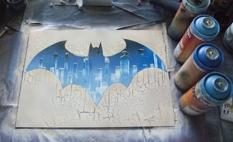 Картины из баллончика с краской