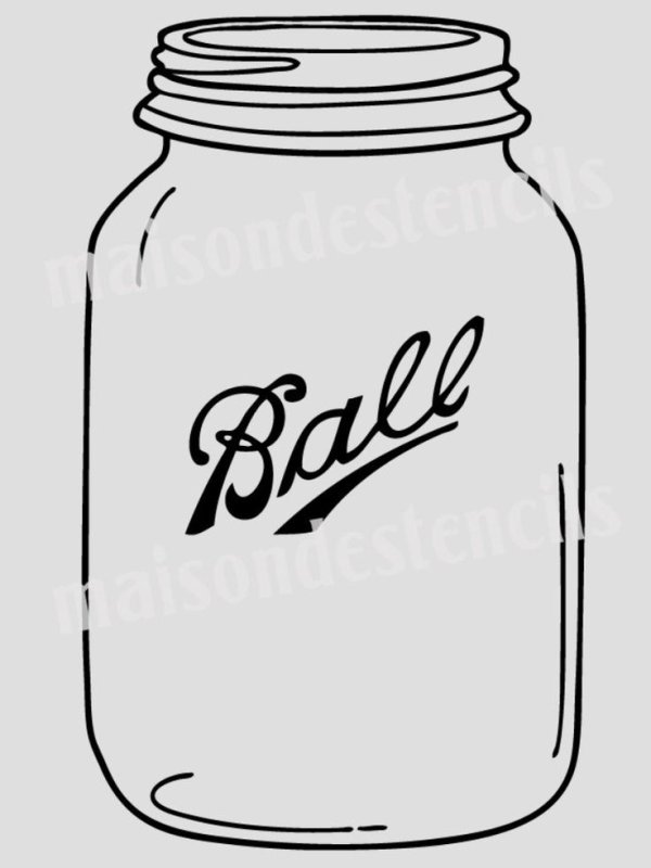 Баночка трафарет