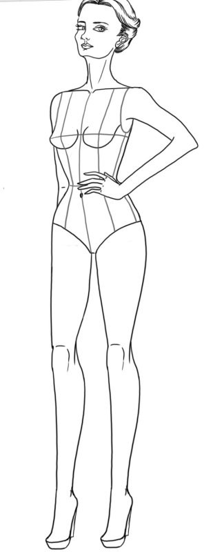 Модель для рисования одежды