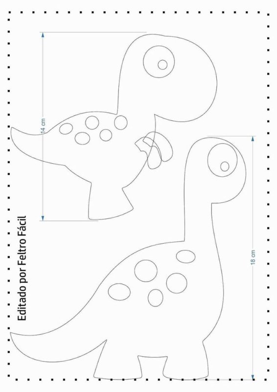 Динозавр из фетра выкройка