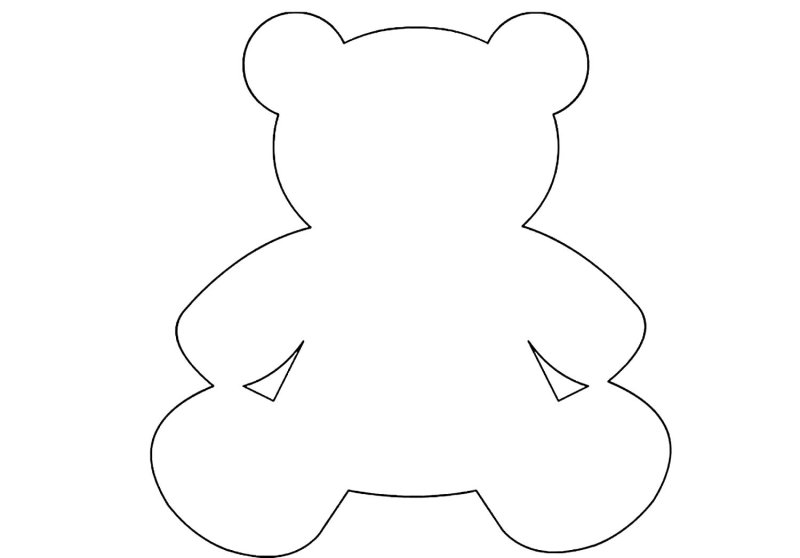 Мишка трафарет для вырезания