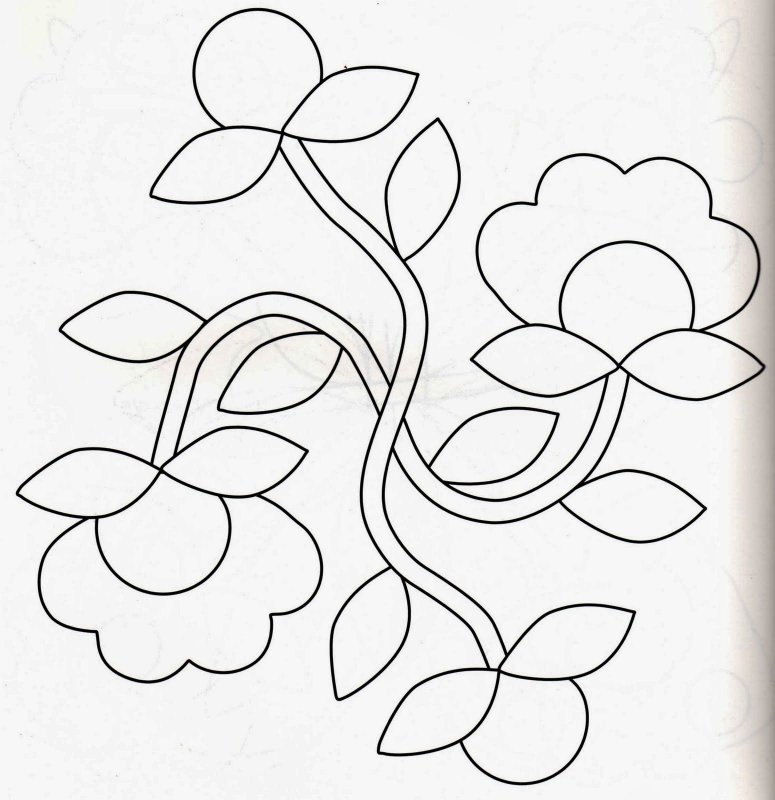 Трафареты цветов для рисования