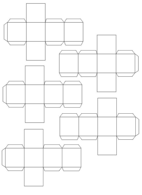 Схема развертки Куба для склеивания