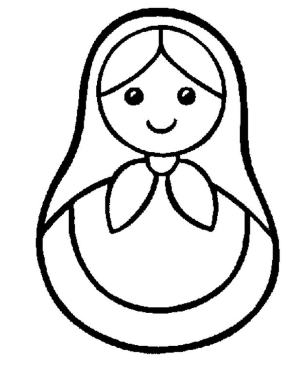 Раскраска Матрешка