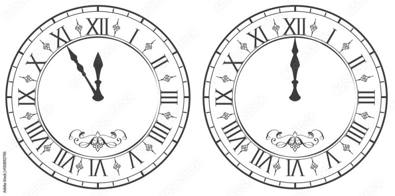 Римские цифры трафарет для часов