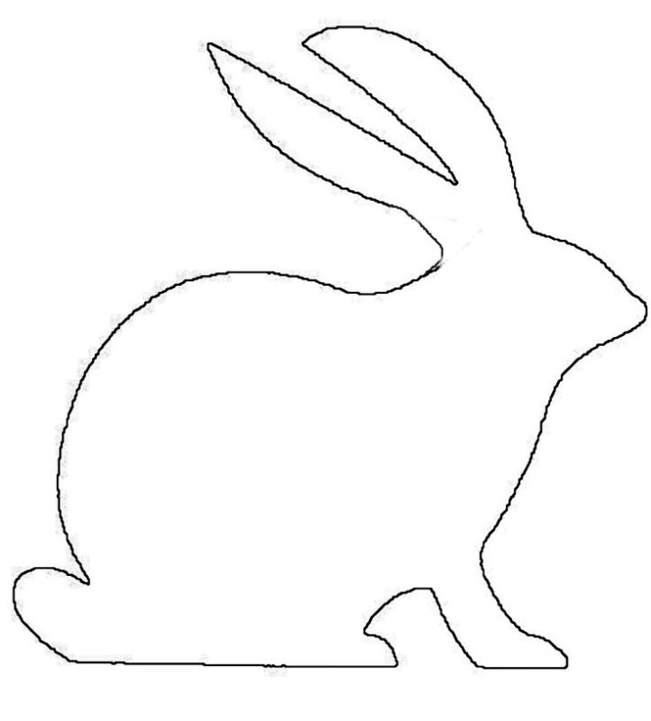 Трафарет кролика для вырезания