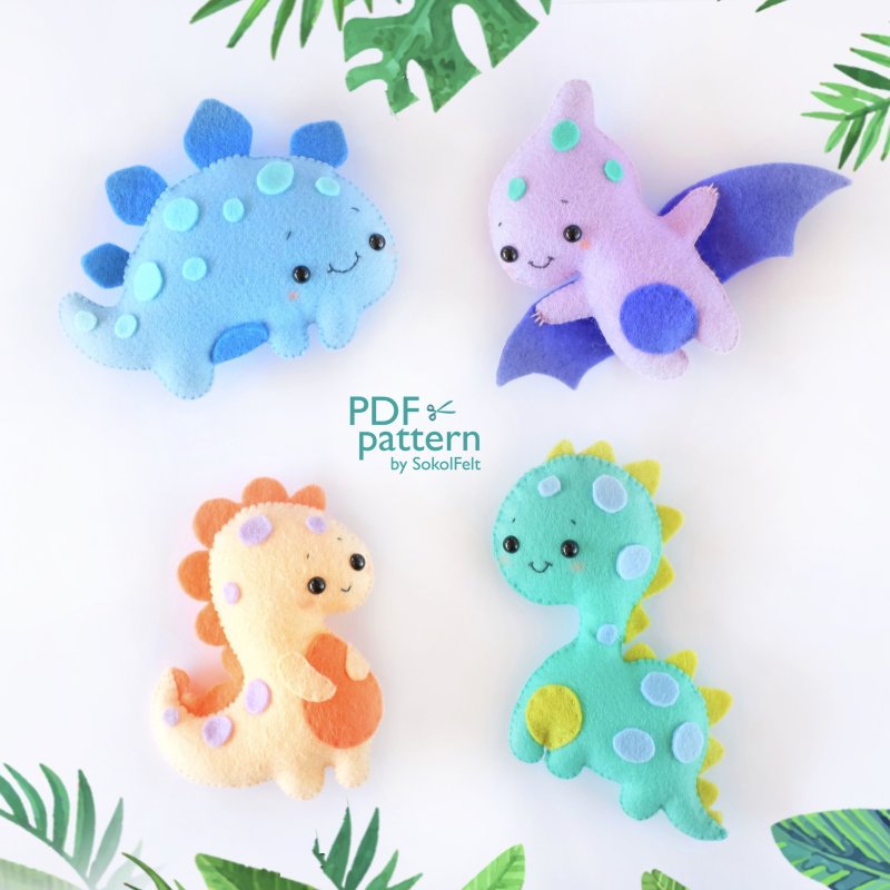 Динозавр из фетра
