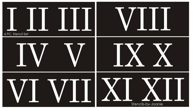 Римские цифры трафарет