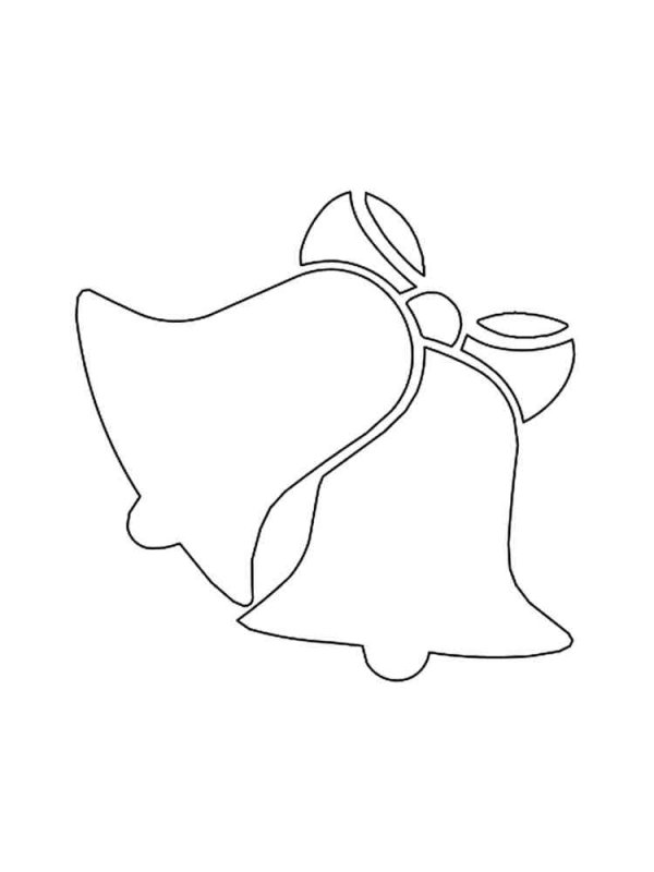 Трафарет колокольчика для вырезания