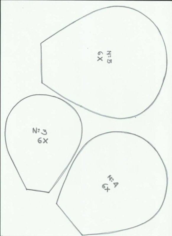 Шаблоны розы из изолона лепестков