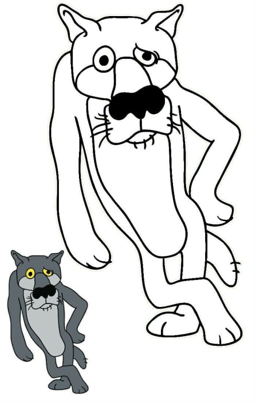 Раскраска волк