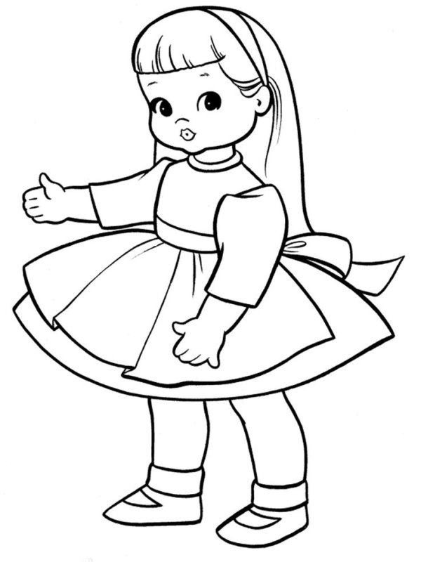 Раскраска кукла