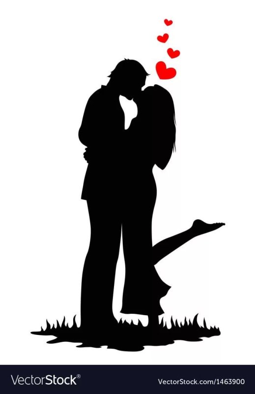 Силуэт мужчины и женщины