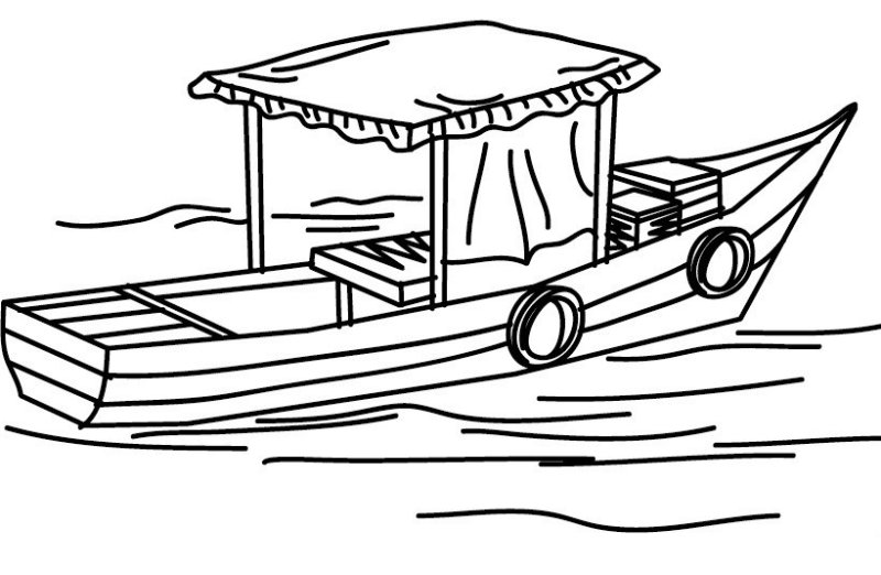 Лодка для раскрашивания