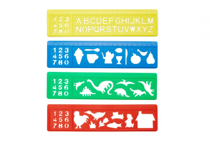 Линейка трафарет с цифрами