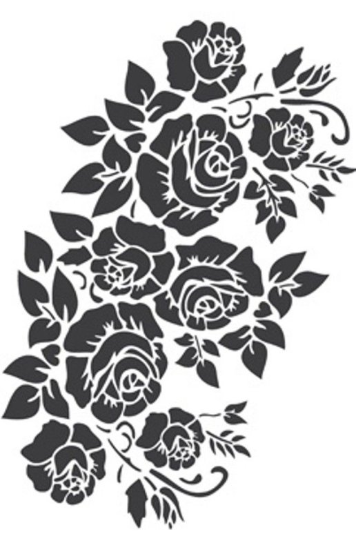 Цветочные трафареты для декора