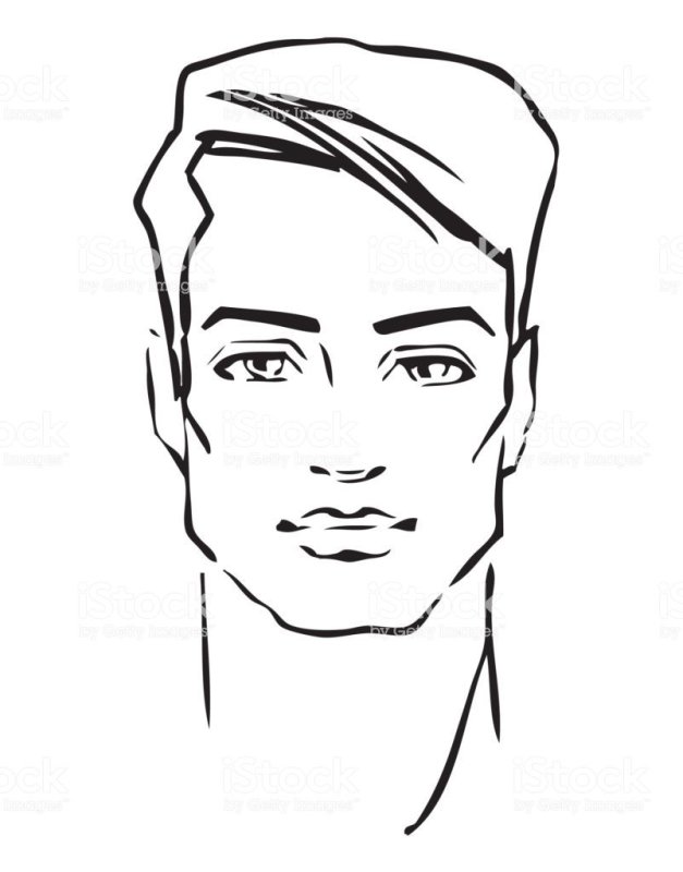 Эскиз мужского лица