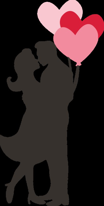 Силуэт влюбленной пары