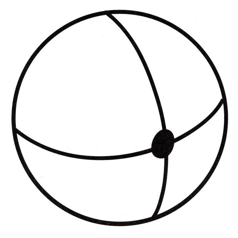 Мячик раскраска для малышей