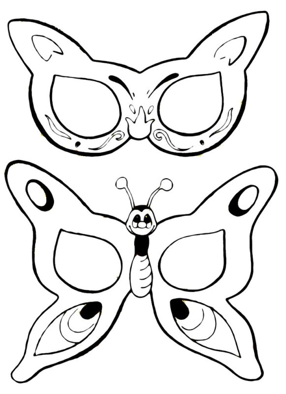 Маска трафарет для детей