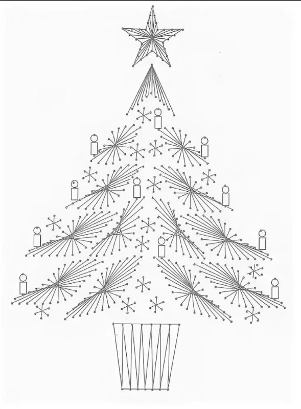 Изонить елка схема