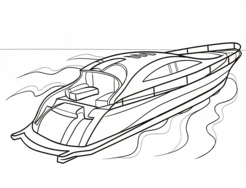 Лодка раскраска