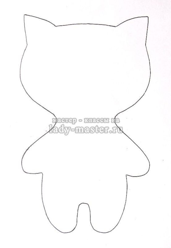 Выкройка игрушки кофеюшки кошки