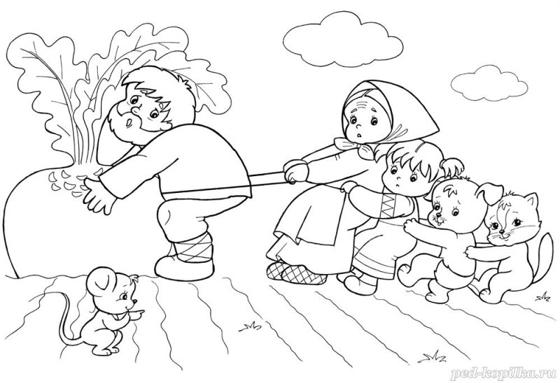 Раскраска. Репка