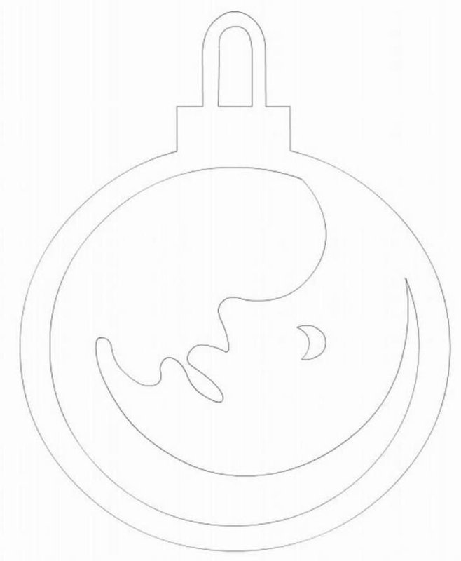 Новогодние трафареты на окна шарики