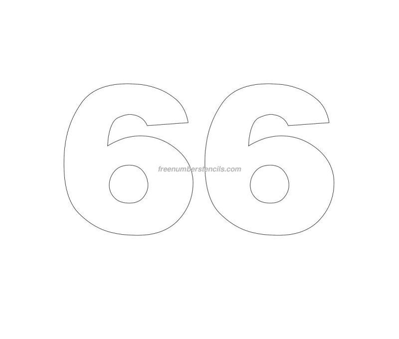 Цифра 6 трафарет