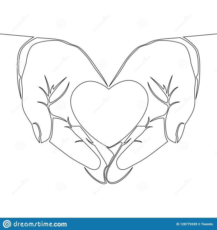 Сердце раскраска