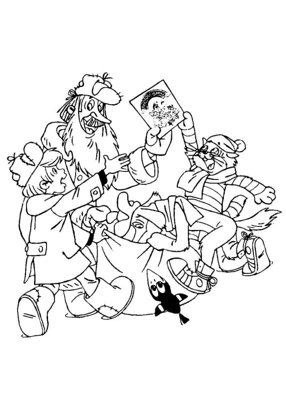 Почтальон Печкин зима в Простоквашино