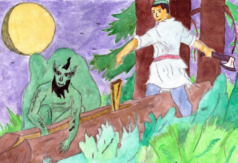 Рисунок к балету Шурале