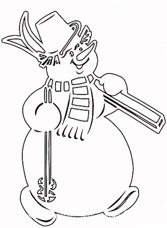 Трафареты на новый год для вырезания на окно