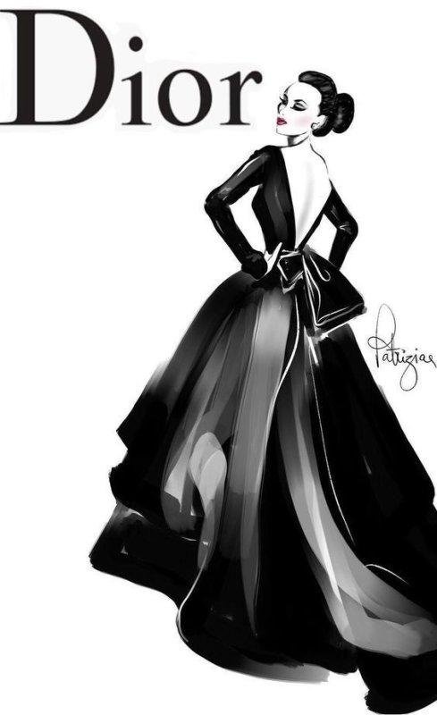 Кристиан диор рисунки