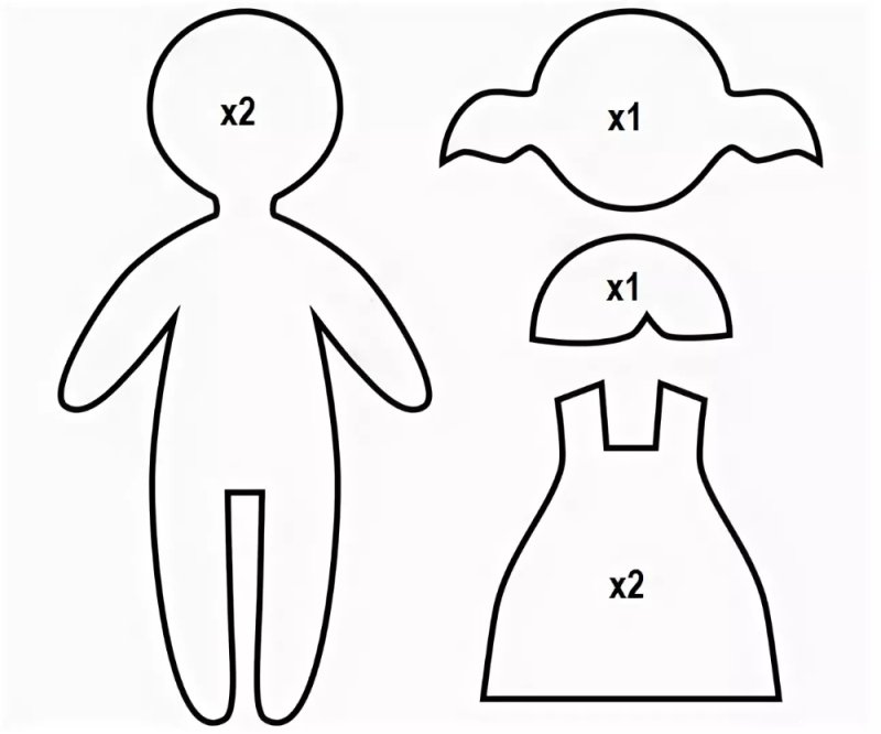 Куколка из фетра выкройка