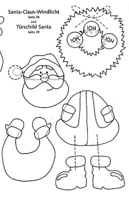 Аппликации "дед Мороз"