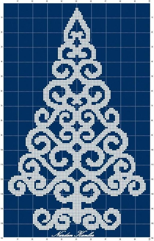 Вышивка снежинки крестиком