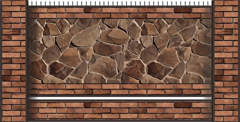 Цоколь белый камень профлист с-8